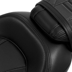 Low-Profile Driver Passenger Seat w/Razor Chopped Backrest for Touring 2014-2023