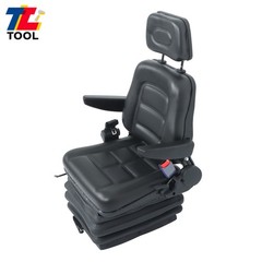 Forklift Tractor Seat Suspension Adjustable Backrest Armrest Safety Belt