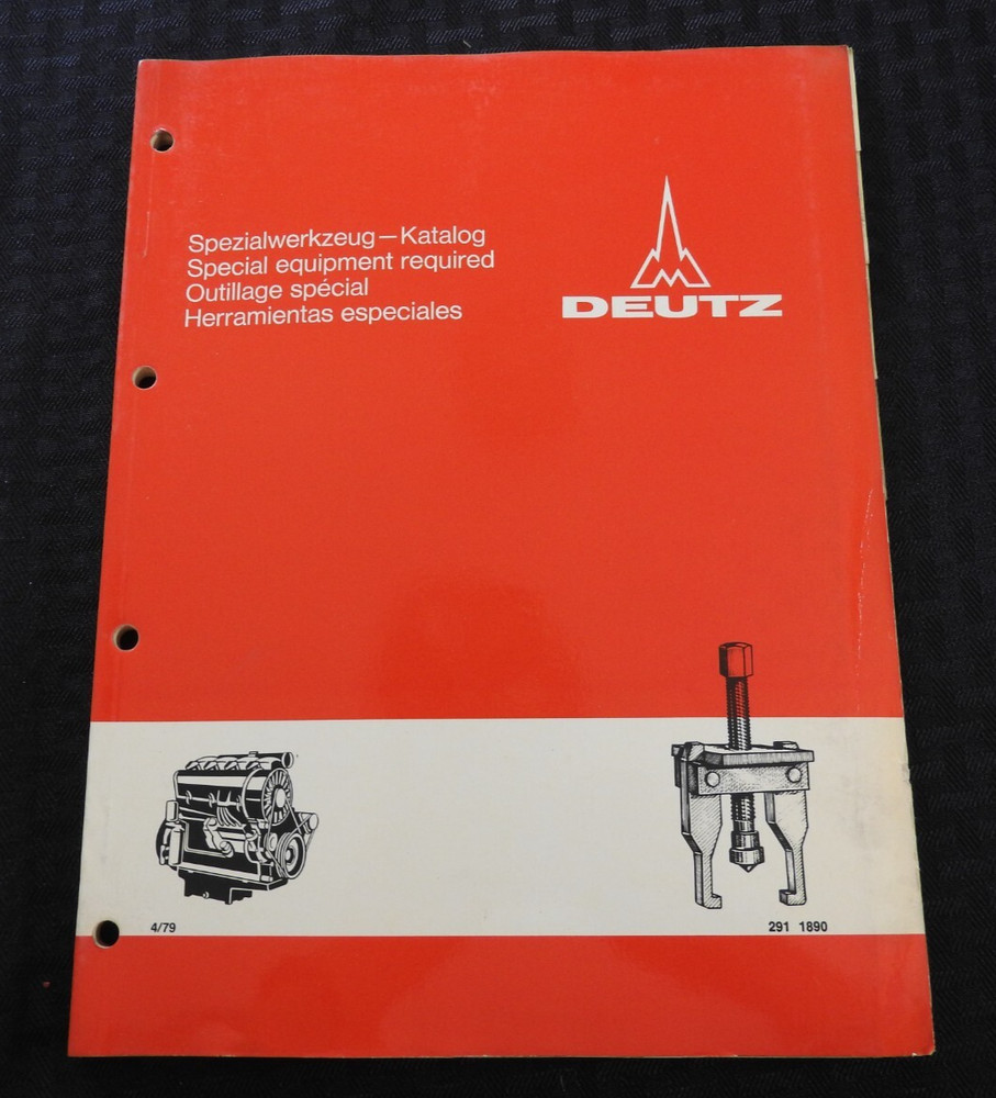 1979-91 Deutz KHD Tractor FL Diesel Engines SPECIAL TOOLS Catalog Manual RARE