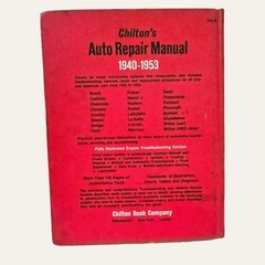 Chilton Auto Repair Shop Manual 1940-1953 Ford Chevy Buick Cadillac Classic Cars