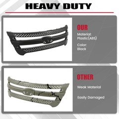 Hecasa Front Grille Compatible 2011-2015 Ford Explorer Grill Trim Grill Insert