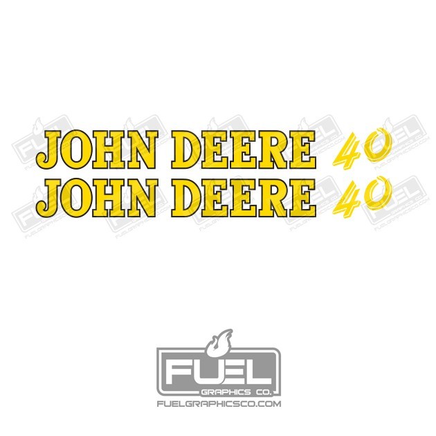 Vintage 40 Implement Premium Vinyl Decal Set of 4