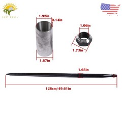 49″ Hay Bale Spear 4500 lbs Capacity Spike Fork Tine For Tractors Loaders Steel