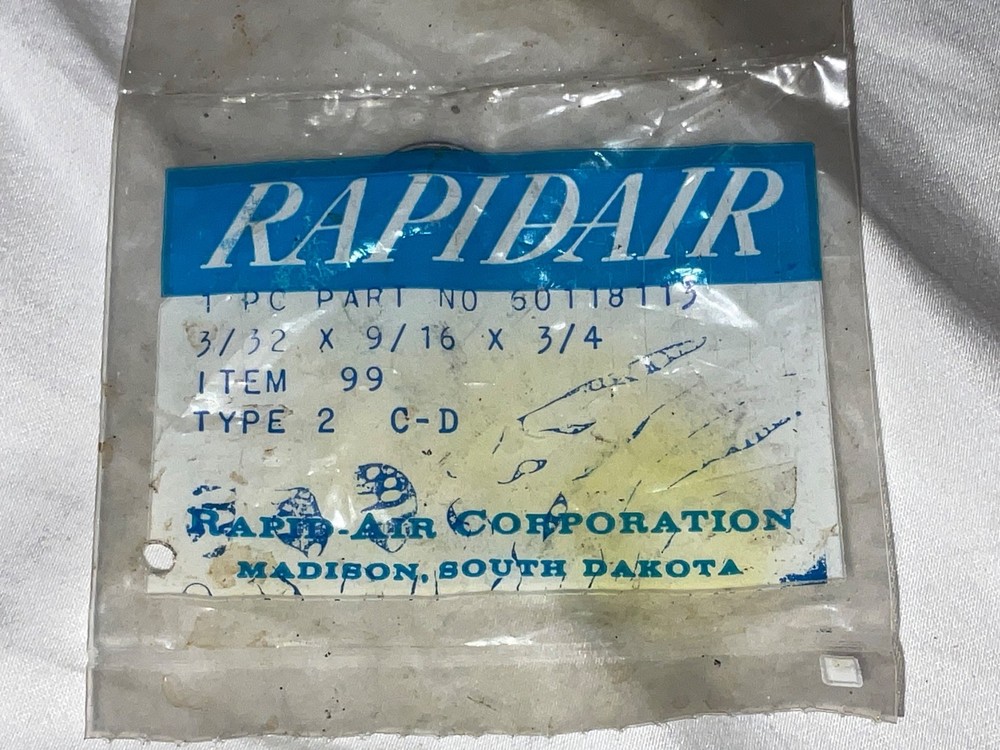 RapidAir 60118113 O Ring-Type 2 C-D ITEM 99 3/32 x 9/16 x 3/4- Replacement #5