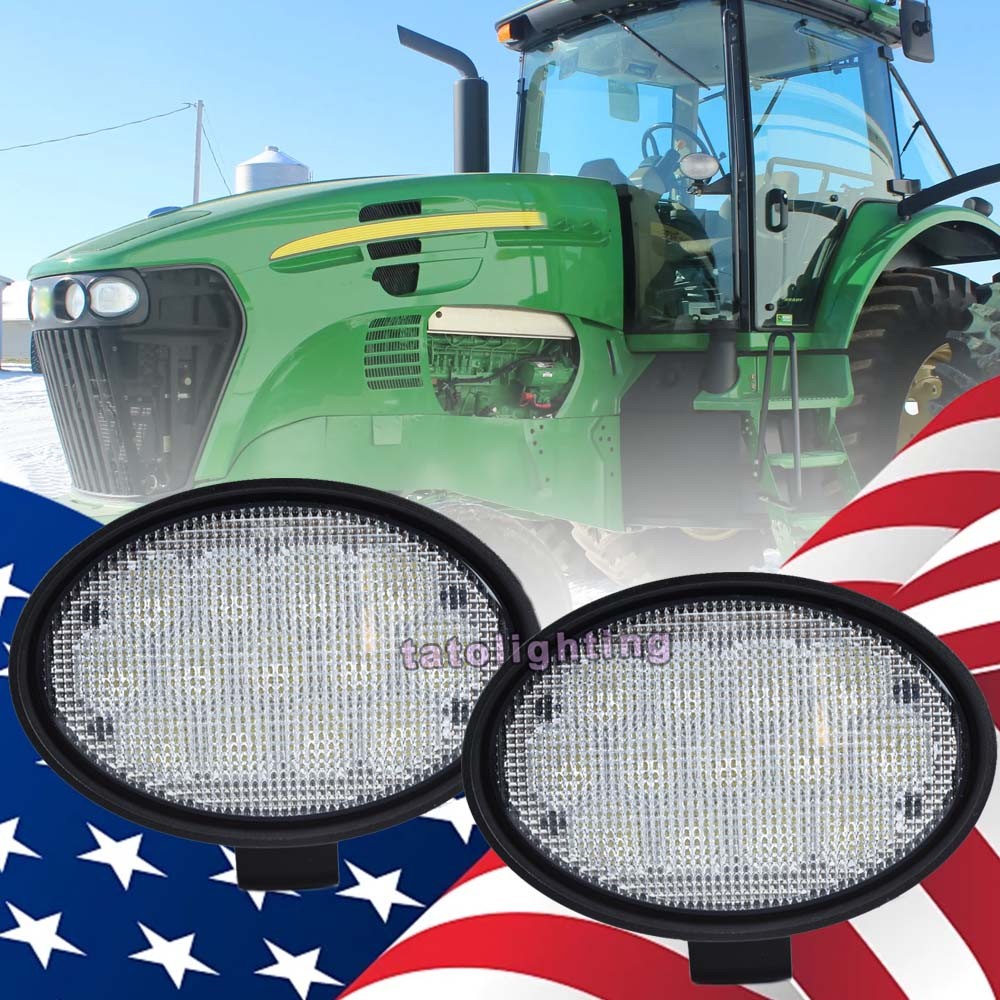 2PCS LED Flood Work Light For John Deere Tractors 7630 7720 7730 7820 7830 7920