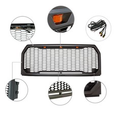 FRONT GRILLE HONEYCOMB MESH GRILL FOR 2015-2017 F150 PICKUP MATTE BLACK