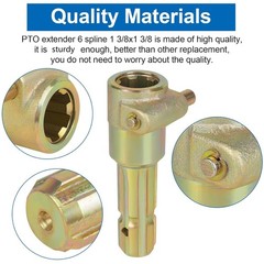 Universal PTO Extender for Bush Hog & Kubota – 3/8″ & 6 Spline, Quick Connect