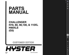 HYSTER FORKLIFT (G005) H4.50XL SERVICE REPAIR SHOP PARTS MANUAL PDF ON USB