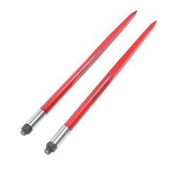 Hay Bale Spear 43″ 3000 lbs Capacity 2 Pack Spike Fork Fits For Tractors Loaders