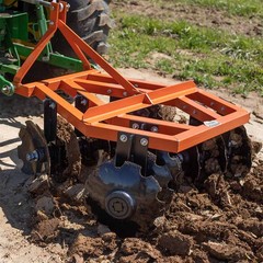 Titan Attachments 3 Point 4ft Notched Disc Harrow Plow Attachment for Cat 1