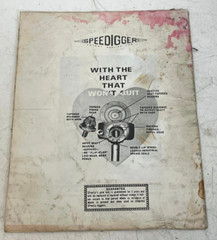 Vintage Original SPeeCo Posthole Digger SpeeDigger Operator’s Manual Parts List
