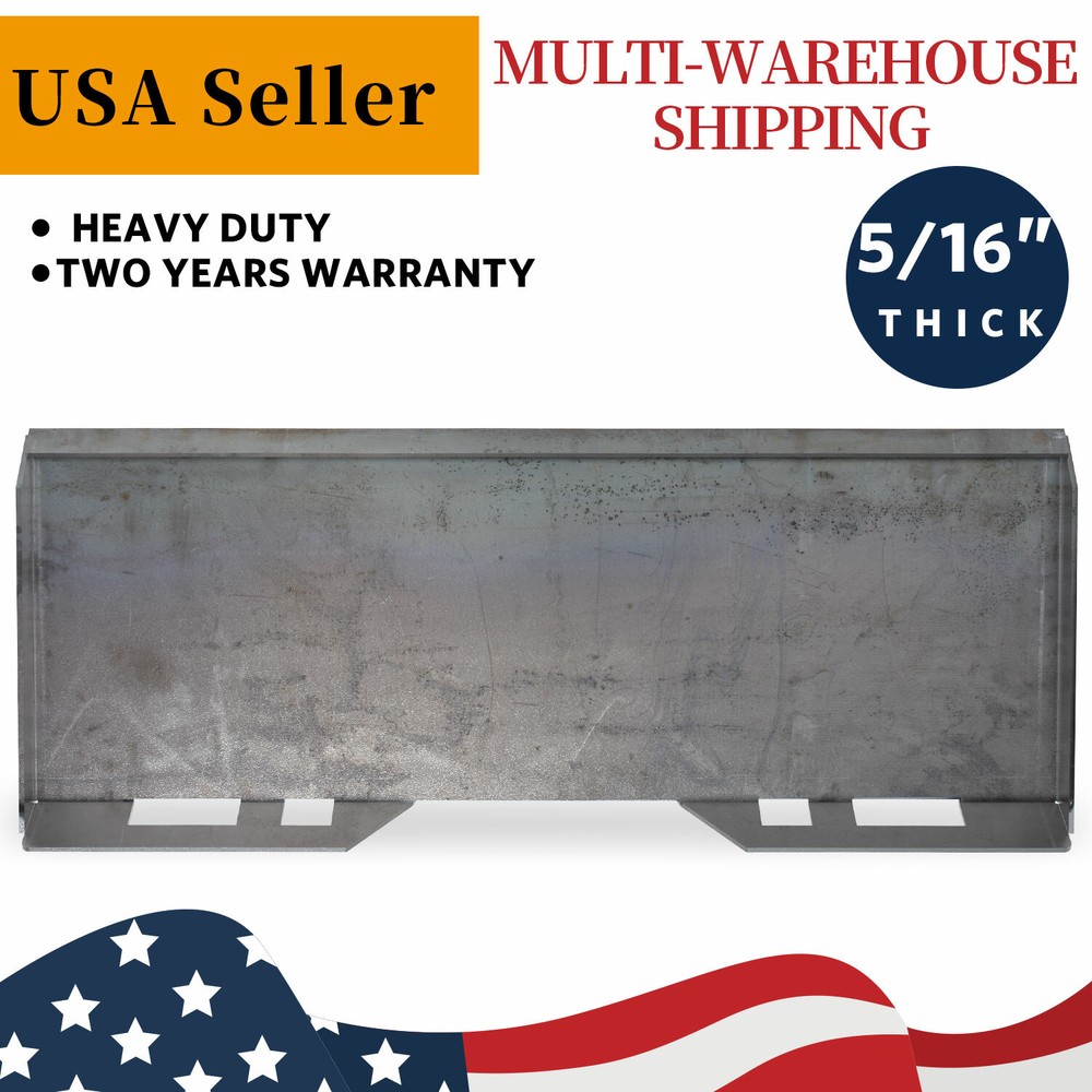 5/16″ Mount Plate Skid Steer Loader Quick Tach Attachment Steel HD For Bobcat