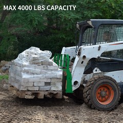 4000 Lbs Quick Attach Pallet Forks 45″ Frame 48″ Blades for Skid Steer Tractors