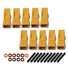 10 PK 1U3202 Bucket Teeth with Pins 8E6208 Retainers 8E6209 for J200 Series