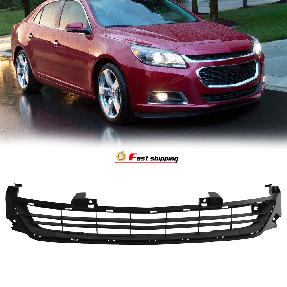 Front Bumper Lower Radiator Black Grille Grill For 2014-2016 Chevrolet Malibu