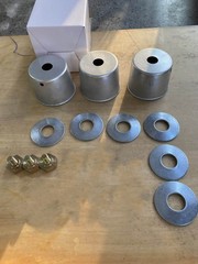 3PCS K5647-34312 K5651-34350 DECK BLADE BOLTS, BLADE WASHERS W/DUST COVER CAP A