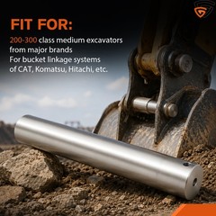 40cr Bucket Pin 40Cr High Carbon 50mm x 345mm Compatible with CAT Komatsu Brands