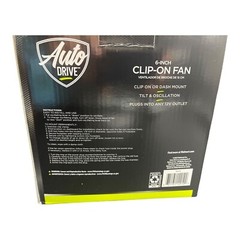 Auto Drive 6″ 12 Volt Oscillating Clip-On Or Dash Mount Car Truck DC Fan