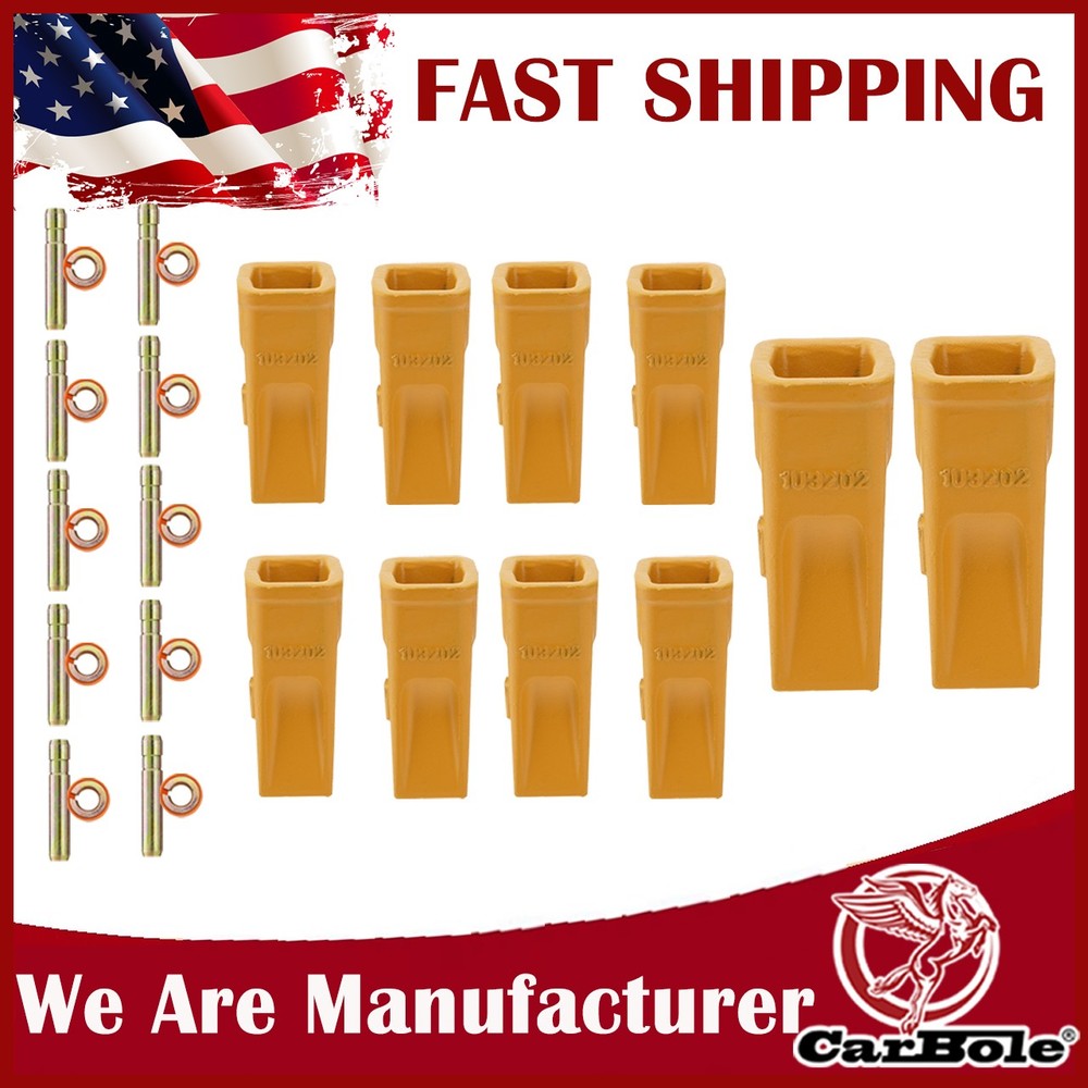 10Pcs 1U3202 Bucket Teeth w/Pin 8E6208 8E6209 For Caterpillar CAT J200Series