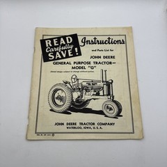 Original 1941 John Deere Model G Tractor Instructions Parts Manual DIR 167-12-41