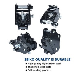 Heavy Duty Semi-Automatic Quick Hitch Coupler for Mini Excavator, Tool-Free