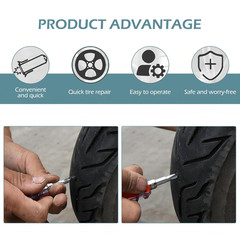60PCS Car Vacuum Tire Repair Nail Rubber Screw Nails+ Screwdriver