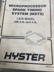 Microprocessor Spark Timing System GM 3.0L and 4.3L Hyster Manual