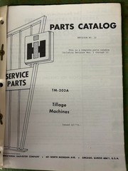 1973 International Parts Catalog – TM-202A Tillage Machines