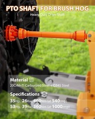 31.5″-41″ PTO Shaft 1-3/8″ PTO Drive Shaft 6 Spline Both Ends with Slip Clutch