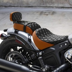 Dual Seat Backrest Pad Set for Scout Rogue 22-24 Bobber 18-24 Twenty Sixty 20-24