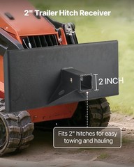 VEVOR 1/4 inch Skid Steer Mount Plate 2″ Receiver Loader Hitch Mini Quick Attach