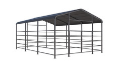 13x20ft Galvanized Livestock Shelter Metal Cattle Shed Steel Barn Horse Goat