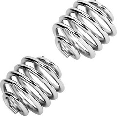 2 inch Barrel Coiled Solo Seat Springs for bobber, chopper Size: Chrome 2 inch