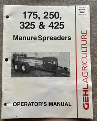 GEHL Agriculture 175 250 325 425 Manure Spreader Owner Operator’s Manual 1994