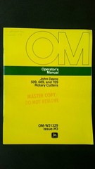 John Deere Operator’s Manual 509 609 709 Rotary Cutters OM-W21329 Issue H3