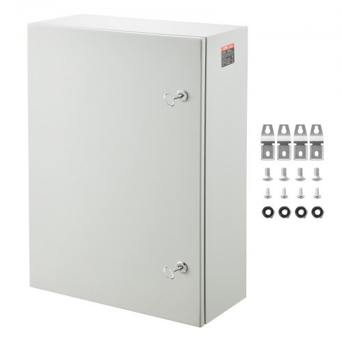 Steel Electrical Box, 27.6 x 19.7 x 9.8 in, Cold Rolled Steel Electrical Enclosu