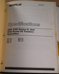 CAT CATERPILLAR D4H I II III DOZER SPECS / TEST SERVICE SHOP REPAIR MANUAL BOOK