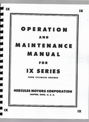 Hercules IX IXA IXA-3 IXB IXB-3 IXF-3 IXK-3 4 CYL Engine Service Repair Manual