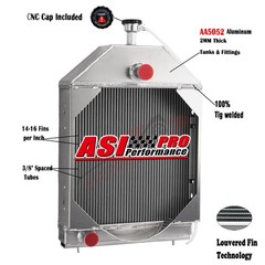 ASI 4 Row Aluminum Radiator For Tractor Case 580C 584C 585C 586C D89103 D77843