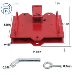 2″ Forklift Hitch Adapter For Dual Pallet Trailer Tow Receiver Attachment