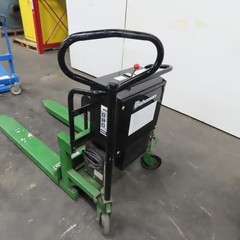 Bishamon LVE-100 2200Lbs. Skid Lift 12V Powered Fork Pallet Truck 30″ Lift
