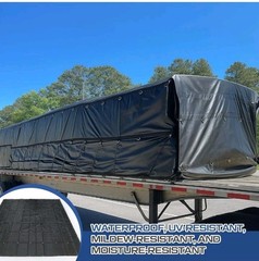 20 x 16 ft Lightweight Steel Flatbed Tarp 14 Ounce PVC-Coated Polyester…