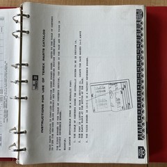 Vintage TEREX 72-31 AA LOADER Parts Catalog In Binder 62432