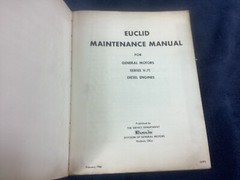 Euclid GM V-71 Series Diesel Engine Service Maintenance Manual February 1966