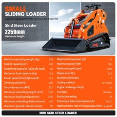 Mini Skid Steer Loader24hp Hydraulic System Electric Start 2026New Free ship
