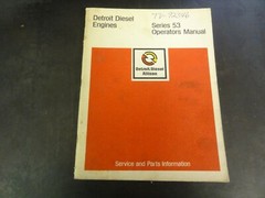 Detroit Diesel Series 53 Engines Operators Manual 6SE337 1/73