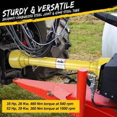 ⭐Heavy Duty Steel 43-61 IN Tractor PTO Shaft,1-3/8″x6 Spline & Round End 540 RPM