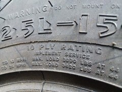 12.5L-15 TIRE NEW COSMETIC BLEM 10PLY FARM SERVICE IMPLEMENT 12515 12.5L-15