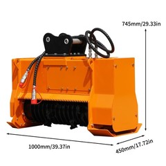 Brush Cutter For 3.5 Ton Mini Excavator Flail Mower Attachment Free Shipping