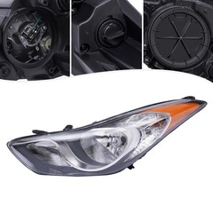 2011-2013 Hyundai Elantra Left Halogen Chrome Headlight Assembly 92101-3Y000